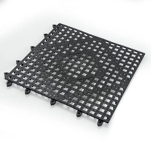 Cresco Resco BM1212BK 12"x12" Interlocking Bar Mat, Black