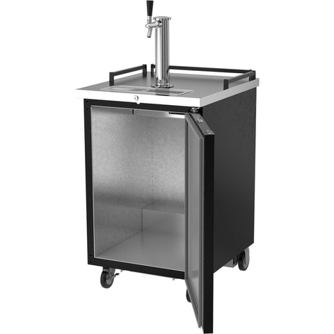 Beverage-Air BM23HC-B 24" Black Bar Mobile Kegerator Draft Beer Dispenser