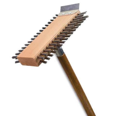 Malish BP-SS Broiler Power Grill Brush - Stainless Steel, 29" Handle