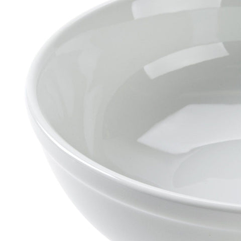 Tuxton China BPB-7003 Porcelain White Round Menudo/Salad/Pasta Bowl, 9-1/2" Dia. x 3-1/2"H, 75-1/2 oz.
