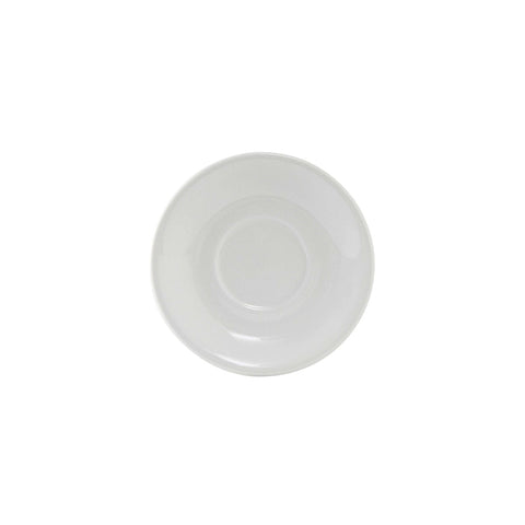 Tuxton China BPE-0451 4-5/8" Round Porcelain White Cappuccino Saucer