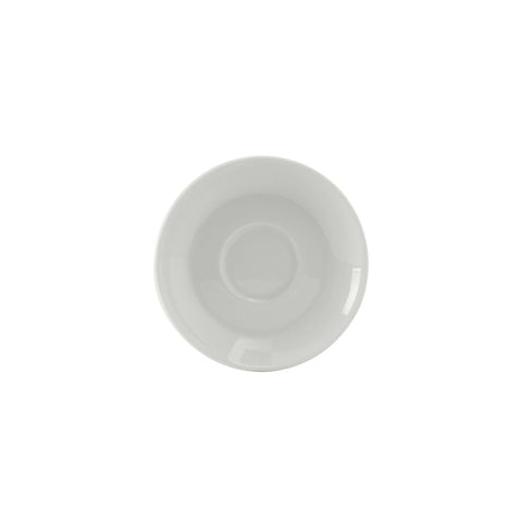 Tuxton China BPE-0451 4-5/8" Round Porcelain White Cappuccino Saucer