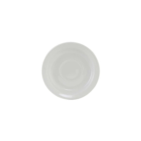 Tuxton China BPE-0451 4-5/8" Round Porcelain White Cappuccino Saucer