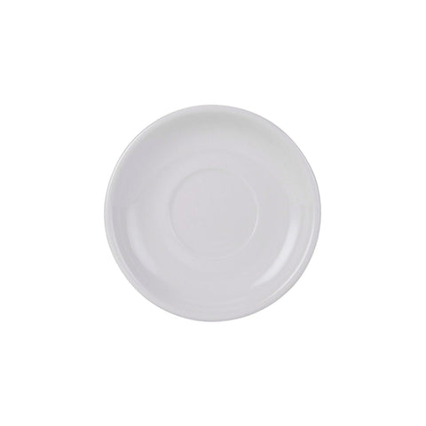 Tuxton China BPE-0631 6-3/8" Porcelain White Cappuccino China Saucer