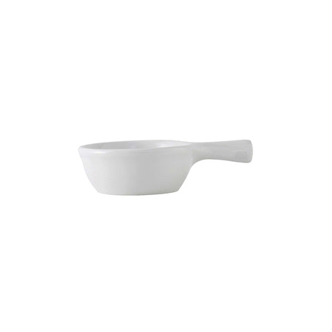 Tuxton China BPS-0902 9 oz French Casserole with Integrated Handle, Porcelain White