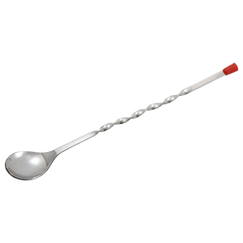 Winco BPS-11 11-Inch Stainless Steel Bar Spoon with Red Knob