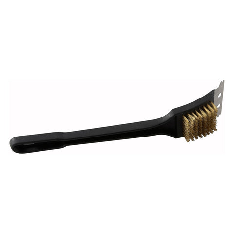 Winco BR-12 Oven & Grill BBQ Brush with Scraper and Brass Bristles