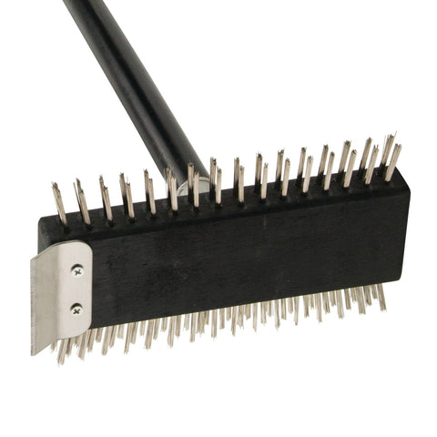 Winco BR-30 Dual-Side Stainless Steel Wire Brush with 30 Inch Handle