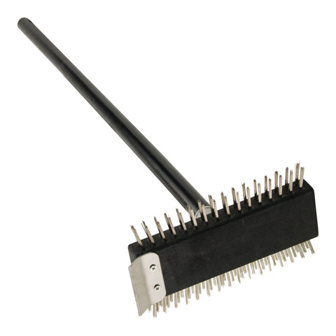 Winco BR-30 Dual-Side Stainless Steel Wire Brush with 30 Inch Handle