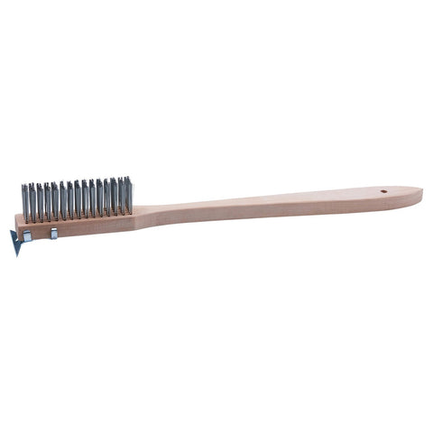 Winco BR-500 20 Inch Scratch Brush with Wire Bristles and Scraper