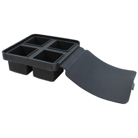 Tablecraft Products BSCT2 Black Silicone 4-Section Ice Cube Tray