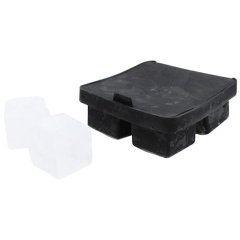 Tablecraft Products BSCT2 Black Silicone 4-Section Ice Cube Tray