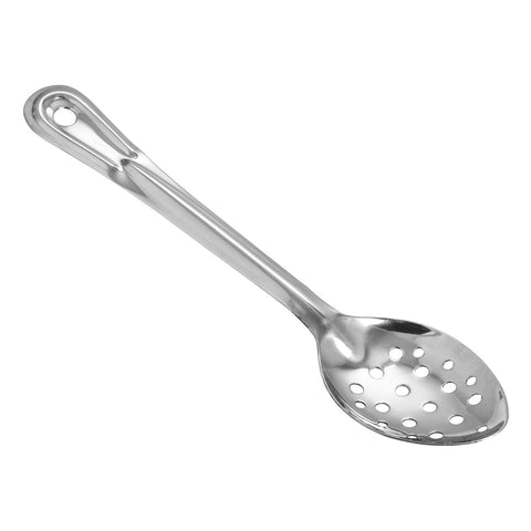 Winco BSPT-11 11" Perforated Stainless Steel Basting Spoon