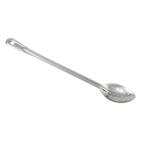 Winco BSPT-18 18" Perforated Heavy-Duty Stainless Steel Basting Spoon