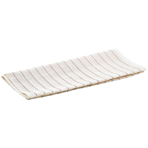 Winco BTGP-21 Red Pinstripe Glass Polishing Towel, 16" x 29"