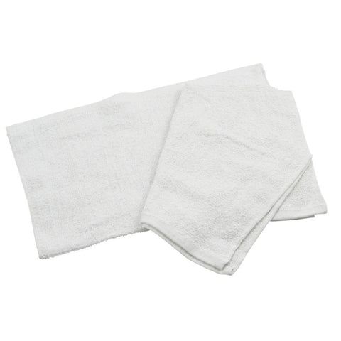 Winco BTW-30 White Cotton Bar Towel, 16" x 19"
