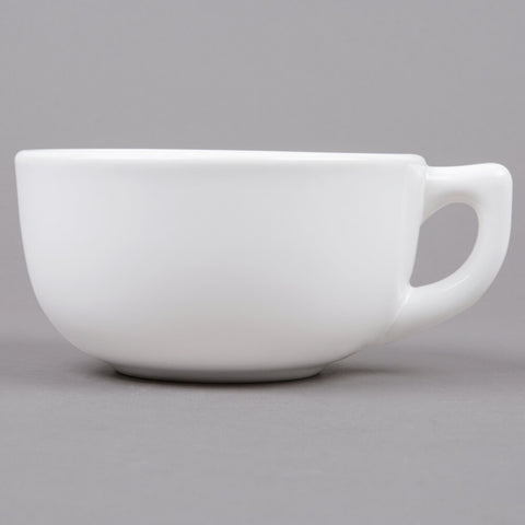 Tuxton China BWF-1402 14 oz. White Jumbo China Cappuccino Cup
