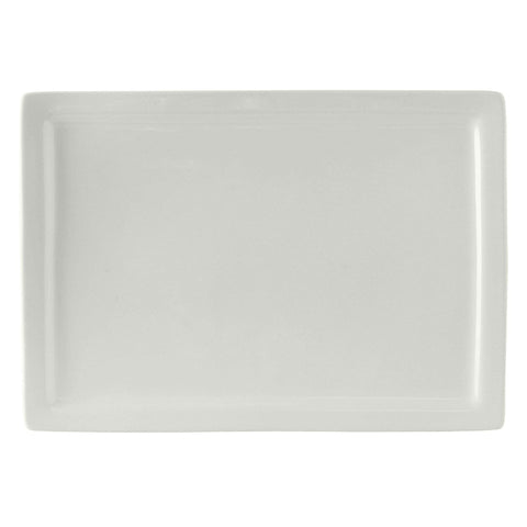 Tuxton China BWH-0603 6" x 5-1/2" White Rectangular DuraTux Plate