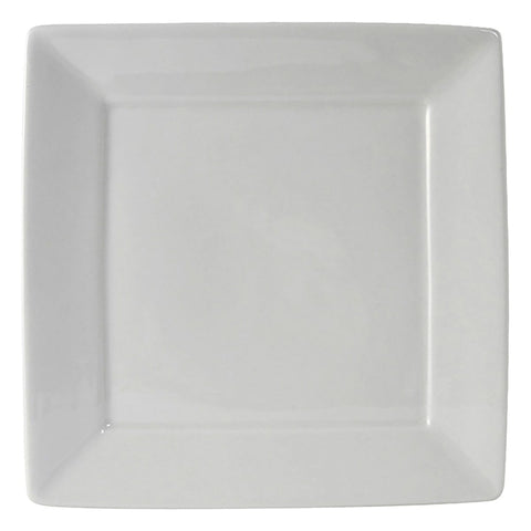 Tuxton China BWH-1016 10 1/8" White Square DuraTux China Plate