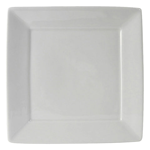 Tuxton China BWH-1016 10 1/8" White Square DuraTux China Plate