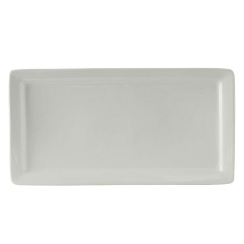 Tuxton China BWH-1603 16" x 5-1/2" White Rectangular Ceramic Plate
