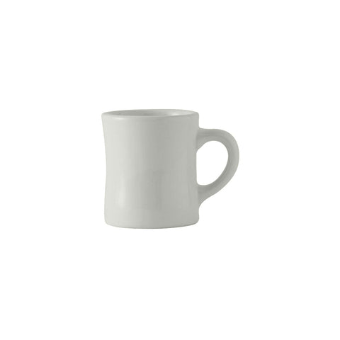 Tuxton BWM-090B 9 oz. White China Diner Mug
