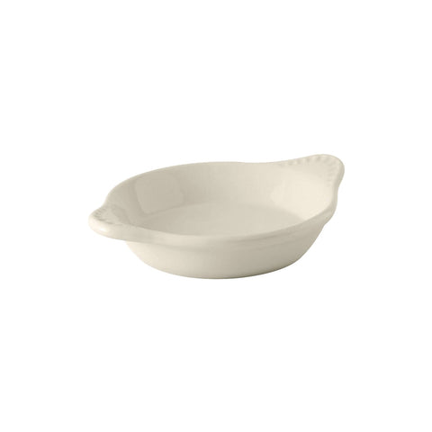 Tuxton China BWN-0602 6 oz. White Round Vitrified China Shirred Egg Dish
