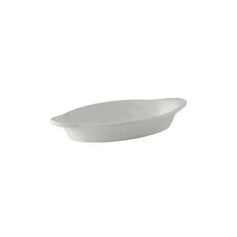 Tuxton China BWN-080 8 oz. White Oval Vitrified China Welsh Rarebit