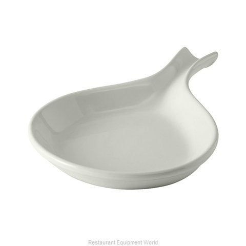 Tuxton China BWP-114 DuraTux 18 oz. White China Fry Pan Server