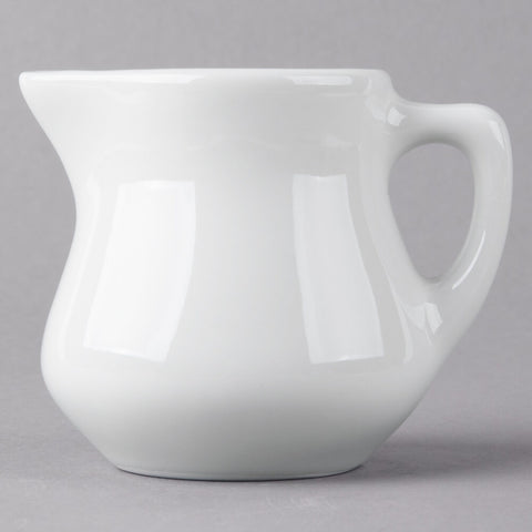 Tuxton China BWR-035 3.5 oz. White China Creamer Pourer
