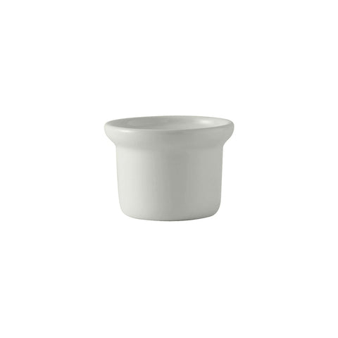 Tuxton China BWS-0805 White 8 oz. Petite Marmite Soup Crock Bowl