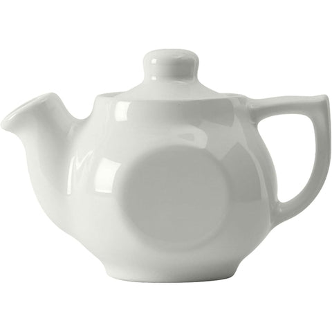 Tuxton China BWT-10A 10 oz. White Ceramic Tea Pot with Lid