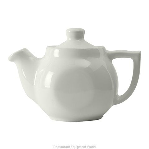 Tuxton China BWT-18A 18 oz. White Fully Vitrified China Teapot with Lid