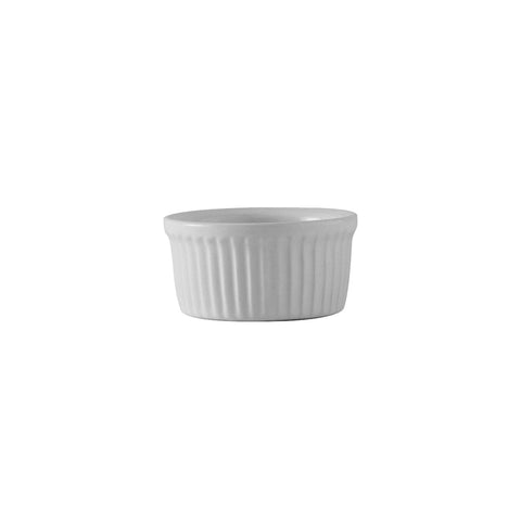 Tuxton China BWX-0152 1.5 oz. White Fluted Vitrified China Ramekin