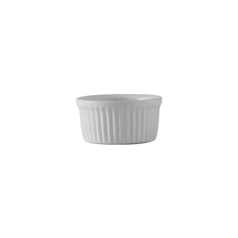 Tuxton China BWX-0152 1.5 oz. White Fluted Vitrified China Ramekin