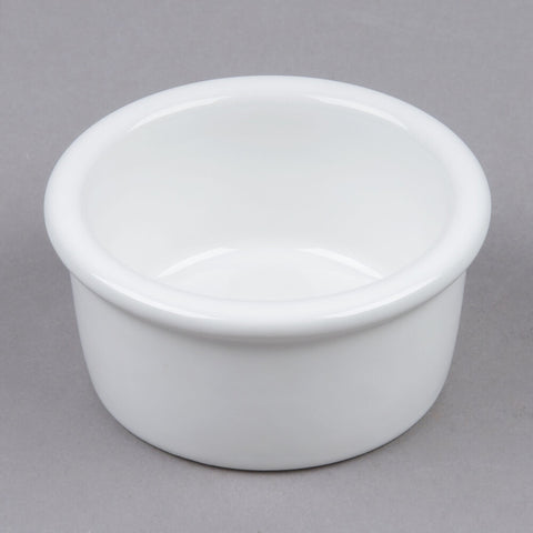 Tuxton China BWX-025 DuraTux White 2.5 oz Smooth China Ramekin