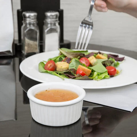 Tuxton China BWX-0452 4.5 oz. White Fluted China Ramekin