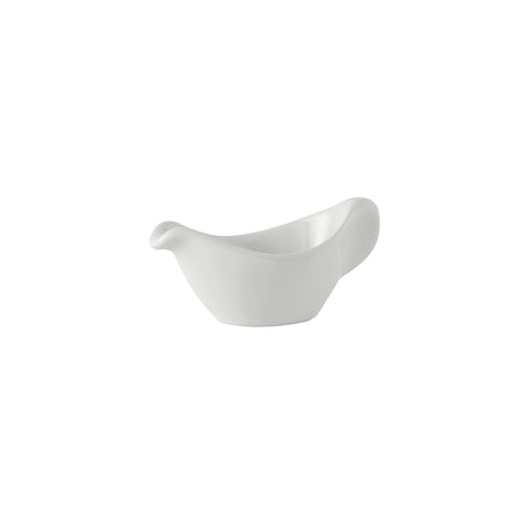 Tuxton China BWZ-0259 2.5 oz. White Vitrified China Sauce/Gravy Boat