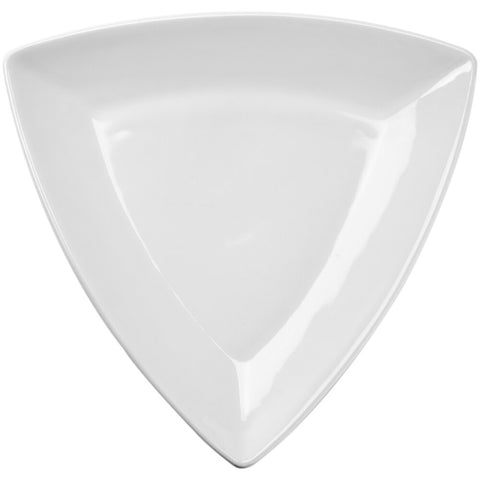 Tuxton China BWZ-1248 12-1/2" White Triangle DuraTux China Plate