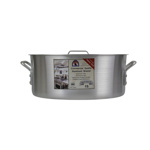 Libertyware BZR15H Aluminum Heavy Duty Brazier with Cover, 15 Quart