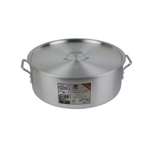 Libertyware BZR24H Heavy Duty Aluminum Brazier, 24 Quart with Cover