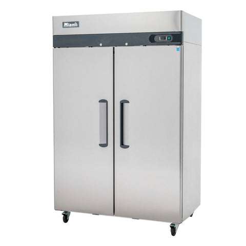 Migali C-2F-HC Two-Section Solid Door Reach-In Freezer, 49 Cu. Ft., Top Mount