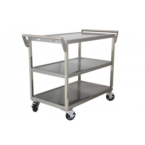GSW USA C-3111 Stainless Steel 3-Shelf Small Bus Cart