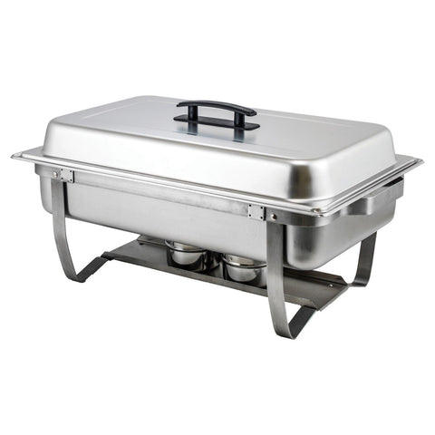 Winco C-4080 8 Qt Full-Size Folding Stand Chafer Set, Stainless Steel