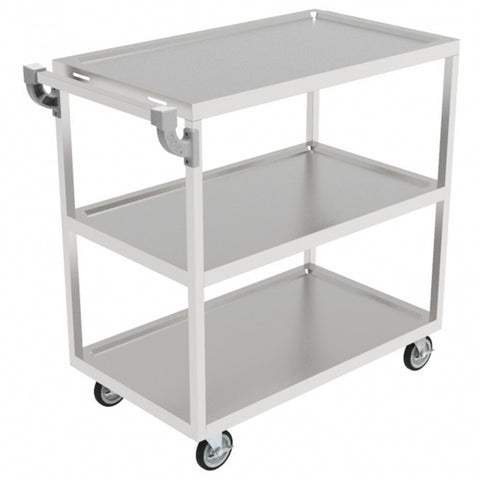 GSW USA C-4111 Stainless Steel 3-Tier Heavy-Duty Bus Cart