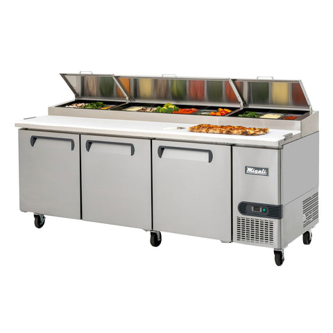 Migali C-PP93-HC 93" Three-Section Refrigerated Pizza Prep Table