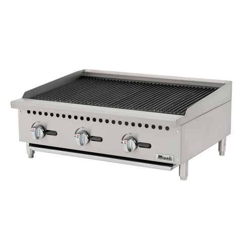 Migali Industries C-RB36 36 Inch Countertop Radiant Charbroiler, 105,000 BTU