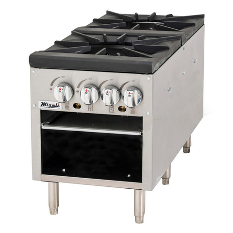 Migali C-SPS-2-18 2-Burner Stock Pot Range, Natural Gas