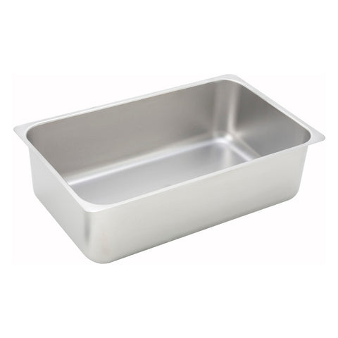 Winco C-WPP Full-Size Stainless Steel Spillage Pan, Flat Edge, 6 in Deep