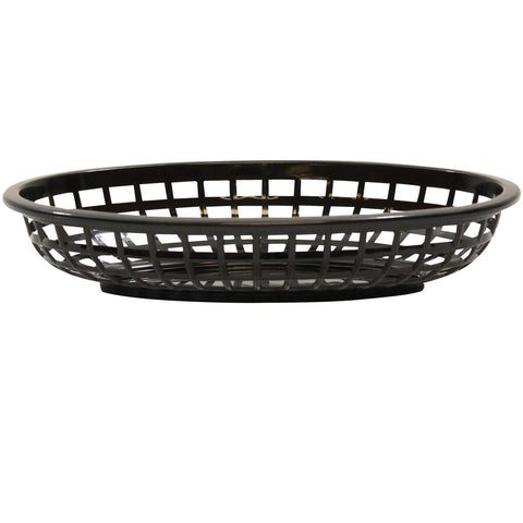Tablecraft Products C1074R Classic Red Oval Plastic Serving Basket